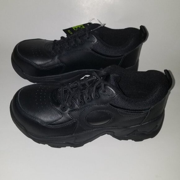 NEW Safety Toe Black Shoes Work ANSI Z41 PT99 ~ Men's Size 7 /Approx Women's 8.5 - Picture 4 of 12
